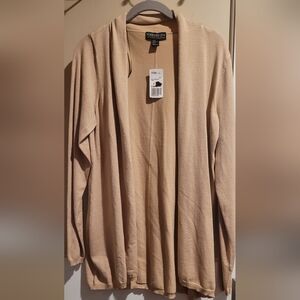 Forever 21 Beige Open-Front Cardigan 3x But Fits Like XL